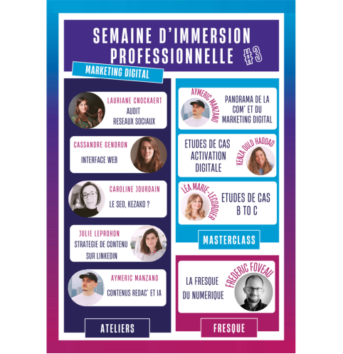 Programme de l'intervention à l'Iscom Lille sur les thèmes du SEO et de la rédaction web